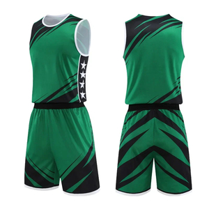 Maillots de basket-ball de haute qualité, imprimés par transfert thermique, respirants, à séchage rapide, manches courtes, pour hommes, grandes tailles, 100% polyester - Product Image 5