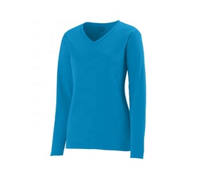 Camiseta Casual para Mujer, Corte Ajustado, Tallas Grandes, Cuello en V, Manga Corta, con Logotipo Personalizado, Transpirable y Ecológica - Product Image 2