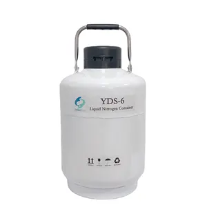 YDS-6リットル6Lポータブル液体窒素容器/LN2タンク/IVF乳房凍結保存用極低温デュワー