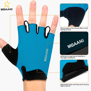 Guantes de Ciclismo para Hombre y Mujer, Acolchados, Ligeros, de Medio Dedo, Antideslizantes y Amortiguadores para Ciclismo de Montaña y Carretera - Product Image 4