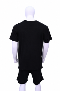Wholesale Custom Men's Cotton Jersey T Shirt Shorts Set Casual Two Piece Summer <b>Outfit</b> OEM Private Label - Product Image 2