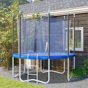 Tapis de sécurité de remplacement pour trampoline, résistant aux intempéries et anti-déchirure, 12 pieds, pour équipement de divertissement extérieur, sans perçage ni poteaux requis - Product Image 1