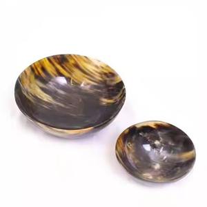 Bol à raser en corne de buffle naturelle, rustique et moderne, de forme ovale ou ronde, pour savon ou rasage, de luxe, très vendu - Product Image 1