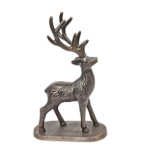 Sculpture de renne classique moderne faite à la main, best-seller, meilleur prix, décoration d'intérieur pour les célébrations de Noël, en métal - Product Image 5