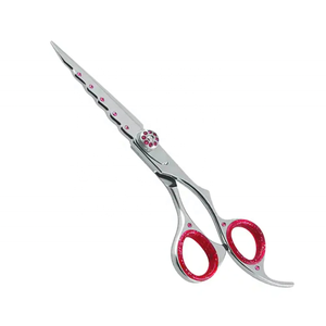 Tijera de peluquero al por mayor 5,5 "tornillo de lujo y reposapiés tijera de acero inoxidable para el salón de peluquería - Product Image 1