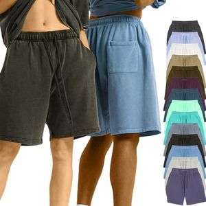 Shorts Bermuda Décontractés pour Hommes, Couleur Unie, Taille Élastique, Coton Respirant, Poches, Taille Mi-Haute, Style Streetwear, OEM ODM - Product Image 1