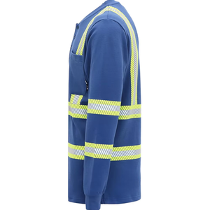 Camiseta Polo de Manga Larga de Seguridad con Luces LED Reflectantes ANSI Clase 2 de Alta Visibilidad para Hombre, Ropa de Trabajo de Construcción Halex International - Product Image 2