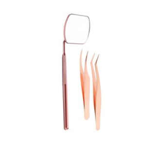 High Quality 3PCS Stainless Steel Eyelash Extension Tweezers Set Mirror Finish Professional Lash <b>Tools</b> for Beauty Use - Product Image 1