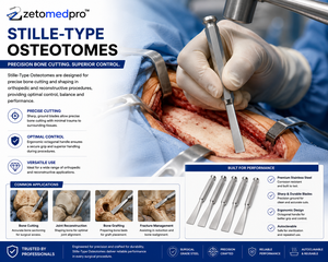 ชุดเครื่องมือผ่าตัดกระดูก Smith Peterson Osteotomes พร้อมชั้นวางเก็บของ บรรจุเครื่องมือแบบใช้มือ 7 ชิ้น ได้รับการรับรองมาตรฐาน CE ระดับ I รุ่น MA-13-620-633 - Product Image 3