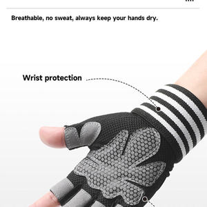 Cycling Bike <b>Gloves</b> Padded Half Finger Bicycle <b>Gloves</b> Shock-Absorbing Anti-Slip Breathable Biking <b>Gloves</b> for Men <b>Women</b> - Product Image 3