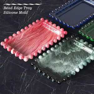 Bandeja de Resina con Diseño Ocean Shade, Bandeja de Resina Hecha a Mano para Servir Alimentos, Frutas, Té, Café, Bandeja de Resina para Cocina, Plato para Dulces - Product Image 5