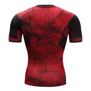 Elegante hombre MMA Rash Guard personalizado impreso manga corta Fight Wear alta calidad mejor Material Anti-UV y transpirable - Product Image 4