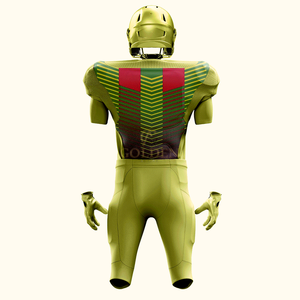 Maillots de football américain style entraînement, design original du fournisseur, nom de l'équipe, 100 % polyester, séchage rapide, respirant, adulte, OEM - Product Image 2