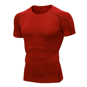 Purple, Short-Sleeve <b>Men's</b> <b>Compression</b> Athletic T-Shirt Suitable <b>for</b> Gym Workouts and Running. - Product Image 5