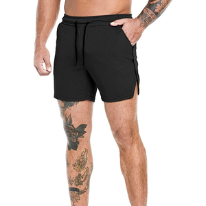 Shorts de sport respirants de haute qualité, couleur unie, avec poches latérales, cordon de serrage, shorts d'été pour hommes, personnalisables - Product Image 2