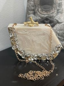 Handmade Animal Baby Gold resin Clutch Purse Flower Decoration Pattern <b>Collection</b> <b>Box</b> Clutch Bag for Craft Use - Product Image 2