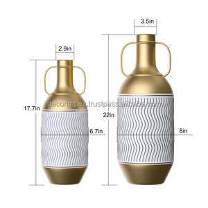 Sophisticated Modern Design Home Decorative Metal <b>Floor</b> <b>Vase</b> Timeless for Home Living and Bedroom From India for Weddings - Product Image 6