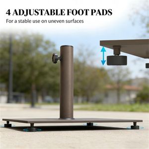 Supporto per Ombrellone da Terrazzo Marrone per Ombrelloni da Giardino - Product Image 4