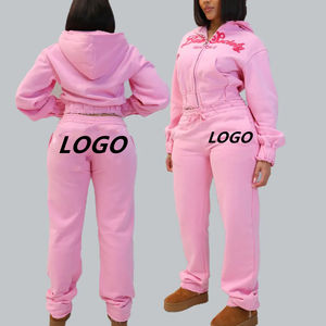 Conjunto de Chándal Oversize Ecológico Personalizado para Mujer, Estilo Urbano de Invierno, Unisex, Venta al por Mayor - Product Image 1