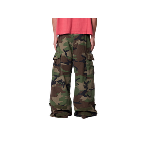 Men's <b>Camouflage</b> <b>Cargo</b> Pants Loose Fit Mid Waist Cotton Casual Style Summer Wear With Pockets - Product Image 4