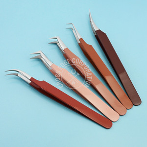 Wholesale Isolation Tweezers Fiber Tip Lash Eyelash Extension Tweezers Volume Lash 90 Degree Tip Tweezers for Eyelashes - Product Image 3