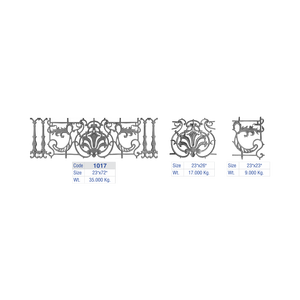 Barandal de Balcón de Aluminio Barroco Ornamentado, Reja de Hierro Fundido, Barandilla de Lujo para Villa, Juego de 3 Postes de Balaustrada con Palmetas - Product Image 6