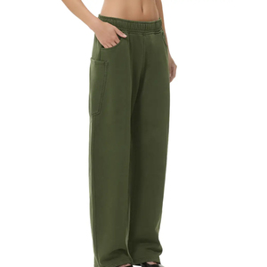 Wholesale Custom Logo Plain Oversized Contrast Piping Heavyweight Woolen Embroidery Jogger Sweatpants Loose OEM 100% Cotton - Product Image 2