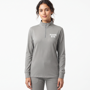 Wholesale High Quality <b>Women's</b> <b>Quarter</b> <b>Zip</b> Sweatshirt Custom Regular Fit Long Sleeve Breathable Solid Color Sweatshirt - Product Image 5