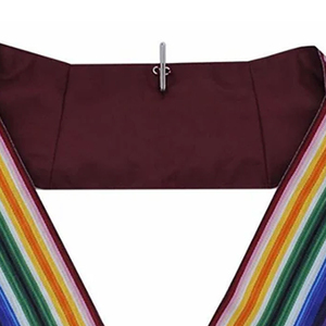 Nouveaux cols d'officier maçonniques 3D brodés sur mesure de qualité supérieure, couleur marron, pour Maître Maçon, Rang Provincial, en promotion - Product Image 3