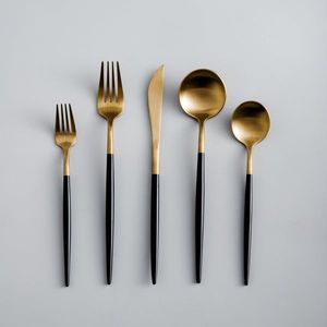 Luxury Black Gold Stainless Steel Cutlery <b>Set</b> Modern Flatware <b>Set</b> <b>Spoon</b> <b>Fork</b> <b>Knife</b> Dining Tableware <b>Set</b> - Product Image 2