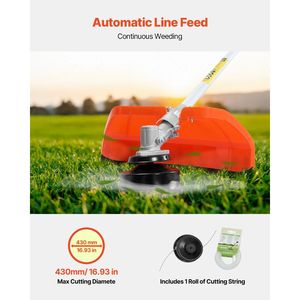 25.2CC 2-Stroke Gas Powered 16.9\" Cordless 3T Blade Weed Eater Multi-Functional 25.2CC Lawn <b>Edger</b> Quick <b>Grass</b> Cleaning Shoulder - Product Image 5