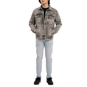 Men's Grey <b>Denim</b> Jacket & <b>Coat</b> - Product Image 4