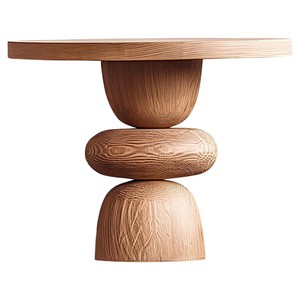Handcrafted Walnut Wood Sculptural <b>Side</b> <b>Table</b> | Wholesale Wooden Accent <b>Table</b> - Product Image 3
