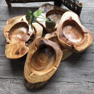 Cenicero de Madera, Porta Cenizas de Cigarrillos Cuadrado Irregular, Bandeja para Cigarros para Interiores y Exteriores - Product Image 4