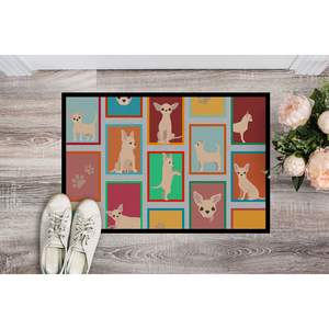 พรมเช็ดเท้าชิวาวาสำหรับประตูทางเข้ากลางแจ้งและในร่ม24H x 36W กันลื่นซักได้พรมปูพื้นต่ำ - Product Image 2