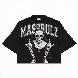 T-shirts en jersey 100 % coton respirant et épais pour hommes grandes tailles – Coupe régulière et oversize, col roulé - Product Image 3