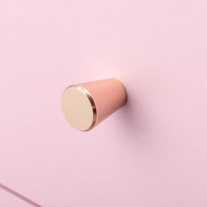 Commode de chevet moderne simple rose à 5 tiroirs - Product Image 2