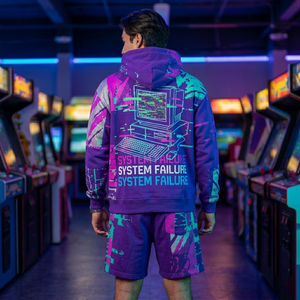 Custom Fleece Oversized Hoodie & Sweat Shorts <b>Set</b> | 2 <b>Piece</b> <b>Two</b> <b>Piece</b> Hoody Tracksuit - Product Image 3