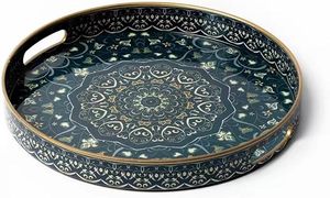 Nueva Bandeja de Servicio Multifuncional con Diseño de Mandala de Madreperla, para Té, Desayuno, Comida, Vajilla para el Hogar, Utensilios de Cocina - Product Image 4