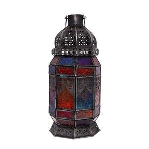 Lanterne marocaine artisanale en fer, lampe à bougie suspendue pour la décoration intérieure et extérieure de la maison et du jardin - Product Image 5