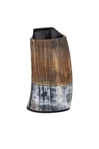 Mug en corne de bœuf naturelle avec doublure en verre – Tasse à bière viking rustique, vaisselle artisanale de qualité alimentaire - Product Image 6