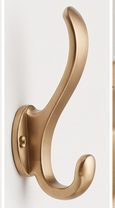 Premium Modern Brass Wall Mount <b>Hook</b> Single Gold Finish Rust Resistant Clothing Storage Solution - Product Image 2