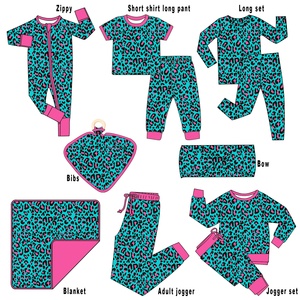 아기 아이 크리스마스 잠옷 정장 유아 소녀 원피스 2 피스 대나무 지퍼 방법 장난 꾸러기 어린이 형제 자매 매칭 옷 - Product Image 1