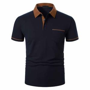 Polo pour homme avec poche poitrine, couleur et logo personnalisés, haute qualité, vêtements de golf d'été, manches courtes - Product Image 1