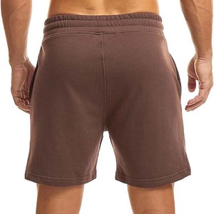 Shorts Bermuda Homme Marron Uni en Coton avec Cordon de Serrage, Taille Mi-Haute, Tricoté Respirant, Style Décontracté et Sportif, Nouveauté Tendance - Product Image 3