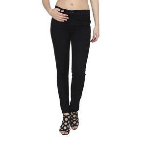Jeans déchirés sur mesure pour femmes, taille haute, coupe évasée, respirants, en denim, pour tenue décontractée, OEM - Product Image 4
