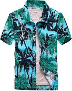 Nouvelles chemises hawaïennes tricotées pour hommes, à manches courtes, respirantes, avec motif de noix de coco 3D, streetwear, vêtements de mode d'été, chemisier - Product Image 5