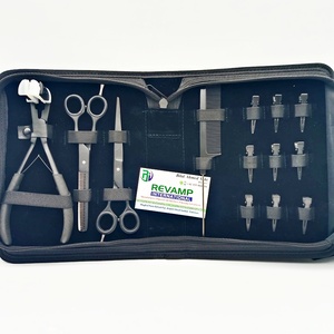 Kit Profesional de Herramientas para Extensiones de Cabello de Acero Inoxidable Color Negro, Pinzas para Cinta Adhesiva, Tijeras de Recorte, Clips y Peine - Product Image 3