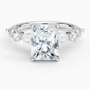 BOJ <b>Ring</b> 097 Radiant Cut 925 <b>Silver</b> Halo Stone Prong Setting <b>Solitaire</b> Diamond <b>Ring</b> 2ct D Color VVS1 Moissanite GRA Certified - Product Image 1