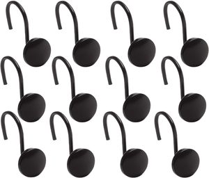 Modern Metal <b>Curtain</b> Tieback <b>Hook</b> Decorative <b>Wall</b>-Mounted Drapery Holder with Textured Round Base - Product Image 5